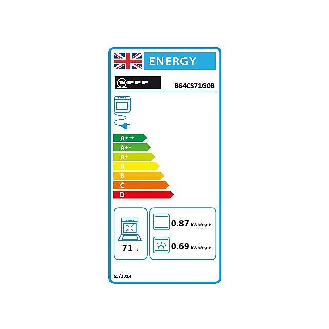 Neff B64CS71G0B, Built-in oven