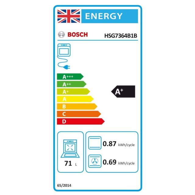 Bosch HSG7364B1B, Built-in oven with steam function