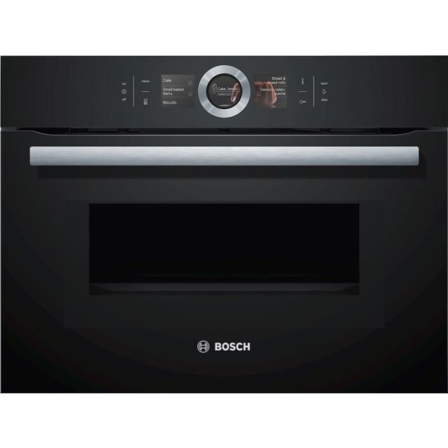Bosch CMG656BB6B, Built-in compact oven with microwave function