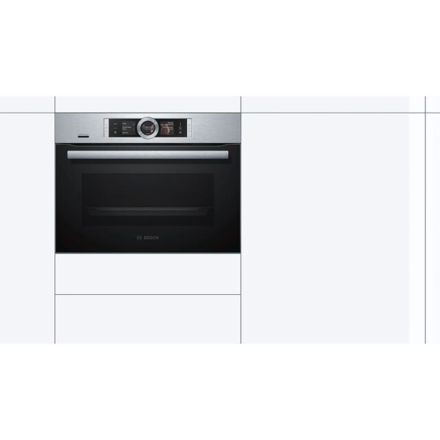 Bosch CSG656BS7B, Built-in compact oven with steam function