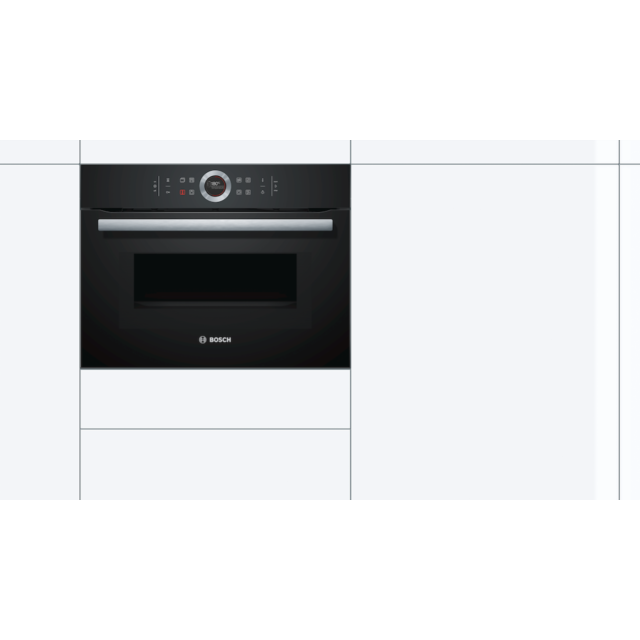 Bosch CMG633BB1B, Built-in compact oven with microwave function