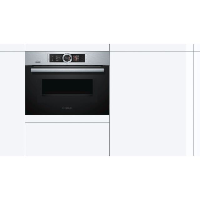 Bosch CMG676BS6B, Built-in compact oven with microwave function