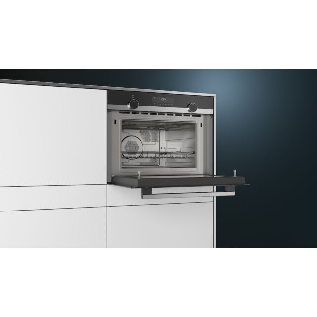 Siemens CM585AGS0B, Built-in microwave oven with hot air