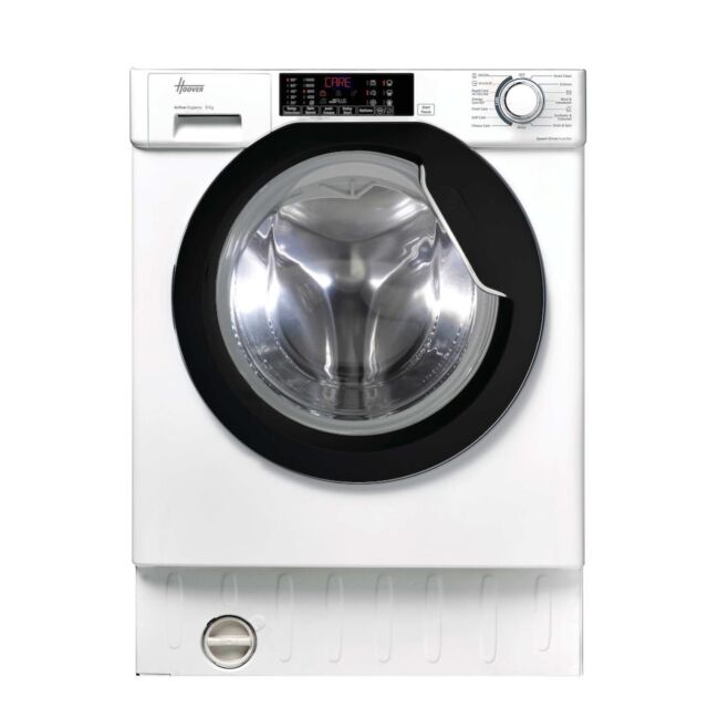 HBWS 484DMBW5-80 Integrated 8kg Washing Machine - 1400 rpm - A Energy Rating - White with Black Door