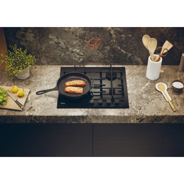 Haier HAVG6BF4TBPB 65cm Gas on Glass Hob