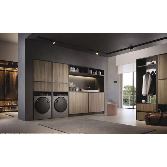 Haier HD90-A3959S I Pro Series 5 9kg Heat Pump Tumble Dryer - A+++ Energy Rated - Graphite