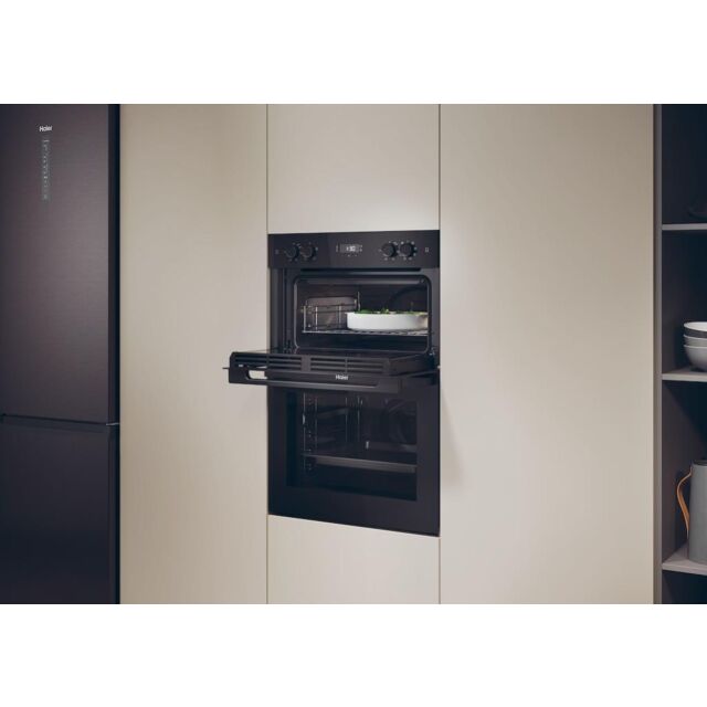 Haier HWO9M2M5B 90cm Built-In Double Oven - Black