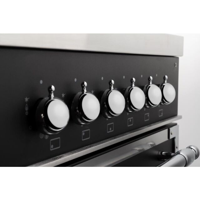Bertazzoni HER95I1ENET Heritage 90cm Range Cooker Single Oven Induction Matt Black
