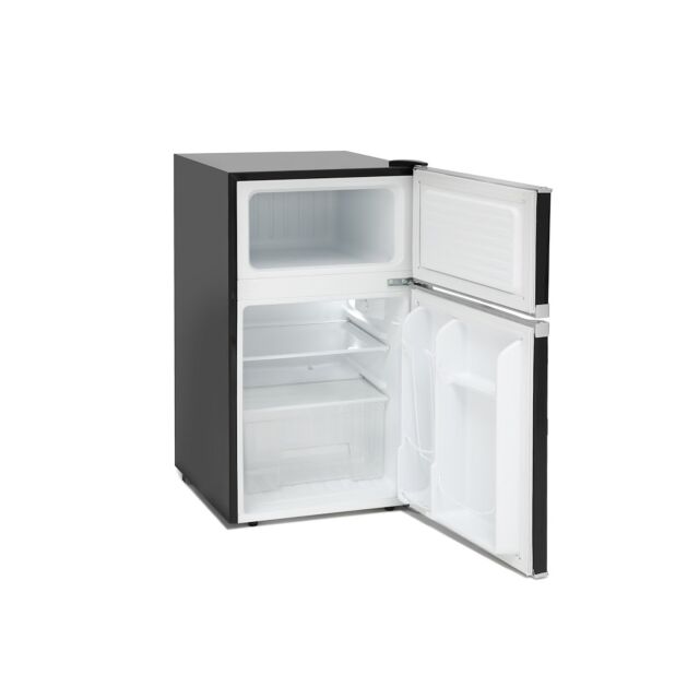 Montpellier MAB2035K Undercounter Retro Fridge Freezer in Black
