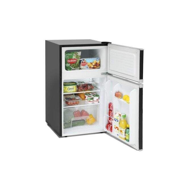 Montpellier MAB2035K Undercounter Retro Fridge Freezer in Black