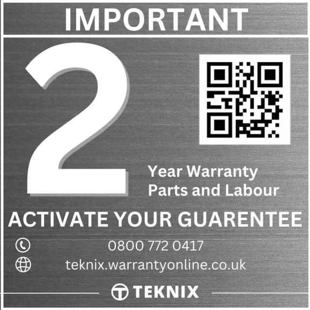 Teknix BITKWD8614 Integrated 8/6kg Washer Dryer with 1400rpm Spin - White