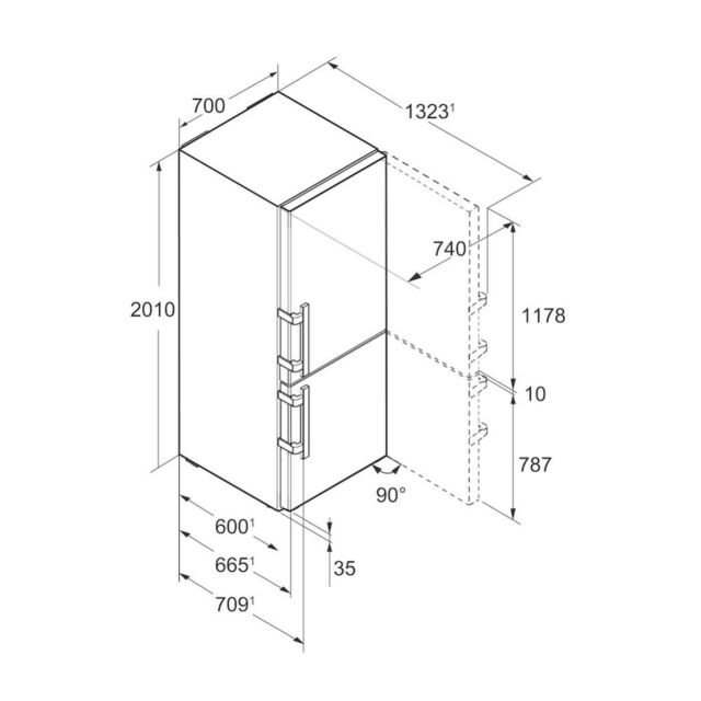 Liebherr CNef5735 Freestanding Fridge Freezer
