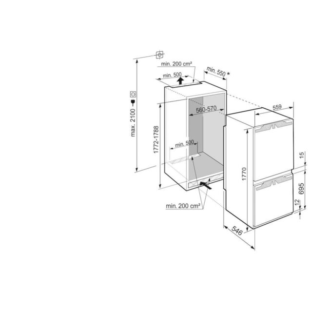 Liebherr ICNf5103 Fully Integrated Fridge Freezer