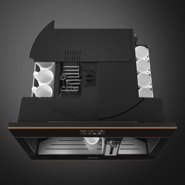 Smeg CMS4604NR 45cm Integrated Coffee Machine, Copper