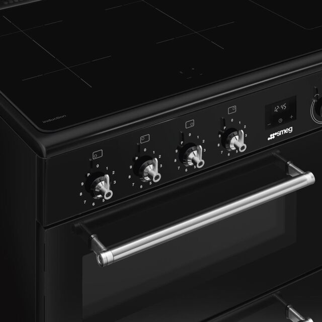 Smeg CX93IMBL 90cm Induction Range Cooker - Black