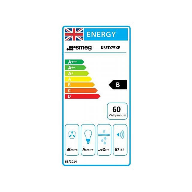 Smeg KSED75XE 70cm Chimney Hood, Stainless Steel