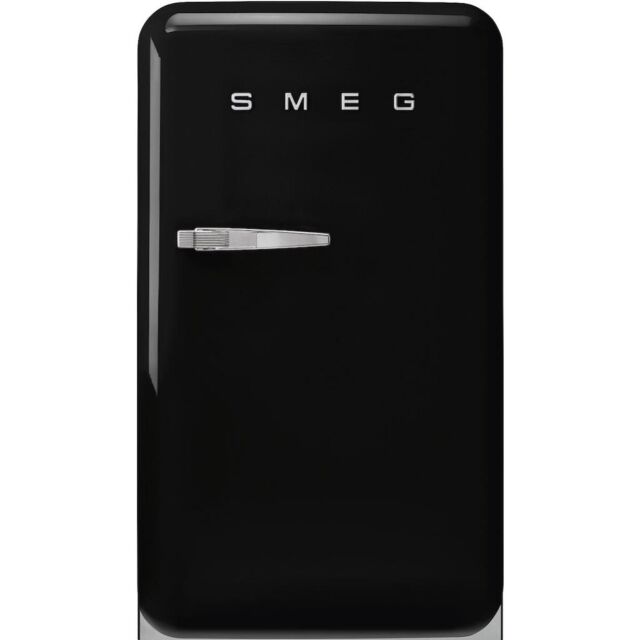 Smeg FAB10HRBL6 Retro Mini Fridge with Ice Box Right Hand Hinge - Black