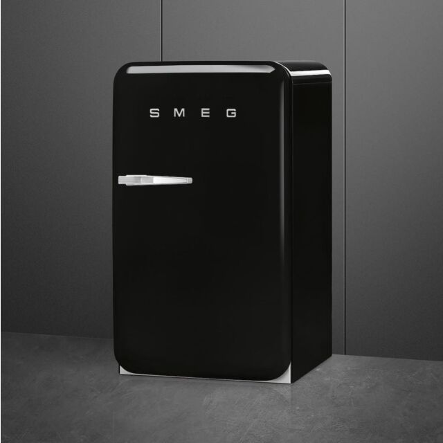 Smeg FAB10HRBL6 Retro Mini Fridge with Ice Box Right Hand Hinge - Black