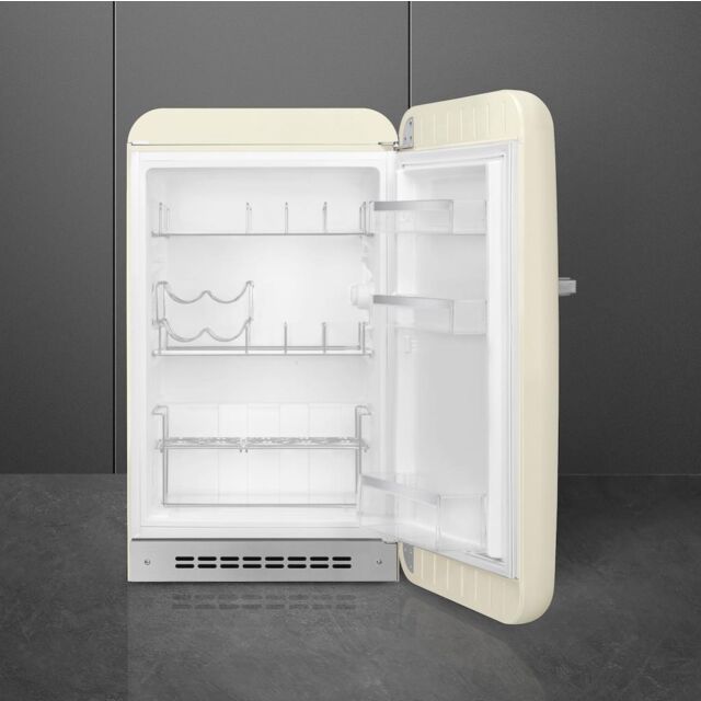 Smeg FAB10HRCR5 Retro Mini Fridge with Ice Box Right Hand Hinge - Cream