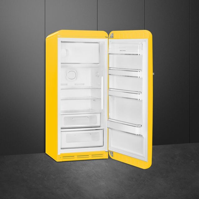 Smeg FAB28RYW6 Retro Fridge with Icebox Right Hand Hinge - Yellow