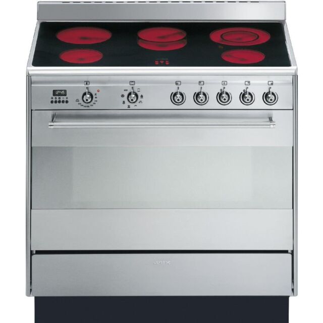 Smeg SUK91CMX9 90cm Concert Electric Range Cooker, Stainless Steel