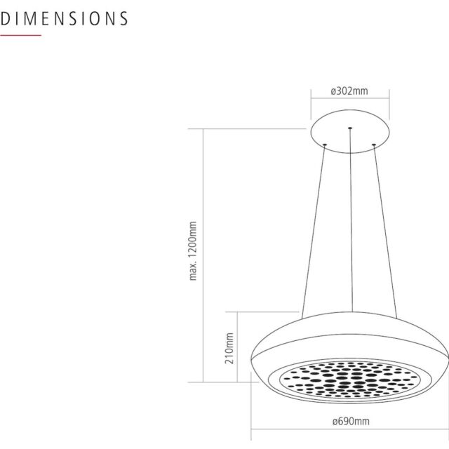 Caple CR700SL Ceramica Island Hood