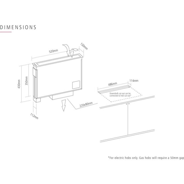 Caple DD522BK Downdraft Hood