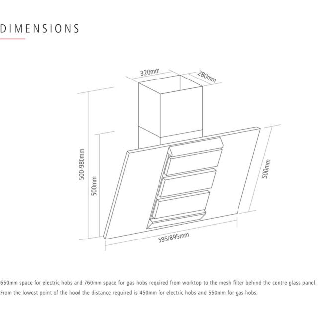 Caple SP912SS Chimney Hood
