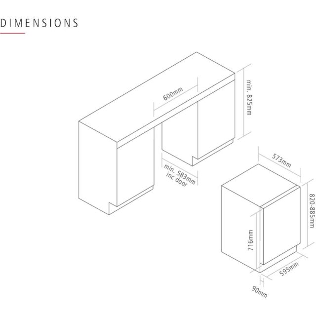 Caple WI6142 Undercounter Single Zone Wine Cabinet
