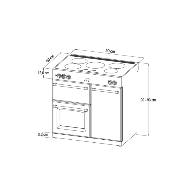 Stoves ST RICH DX S900Ei CB Mmi 90cm Electric Induction Range Cooker