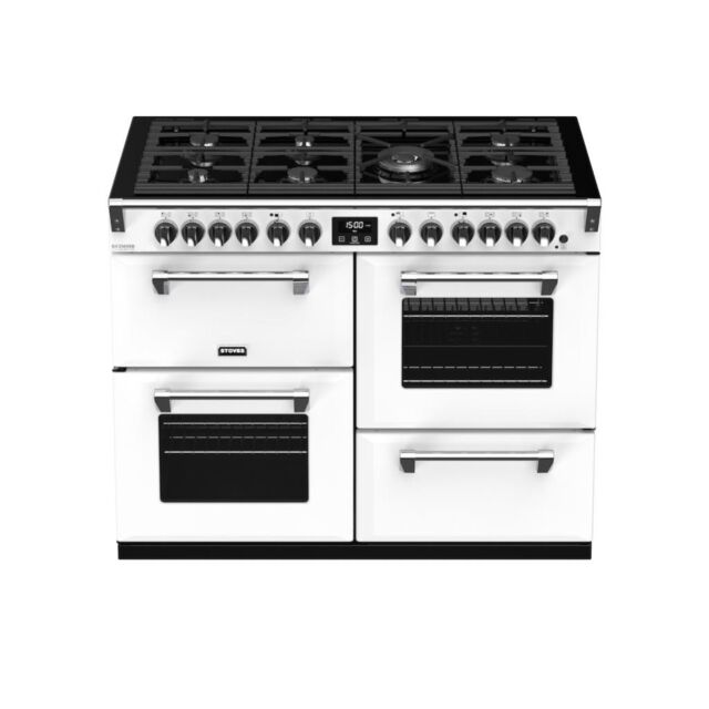 Stoves ST RICH DX S1100DF CB Iwh 110cm Dual Fuel Range Cooker