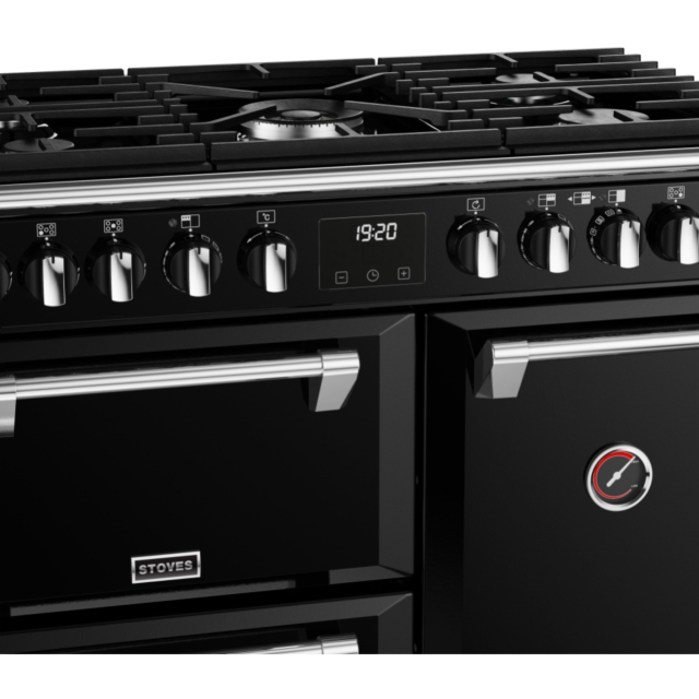 Stoves Richmond Deluxe ST DX RICH D900DF BK 90cm Dual Fuel Range Cooker