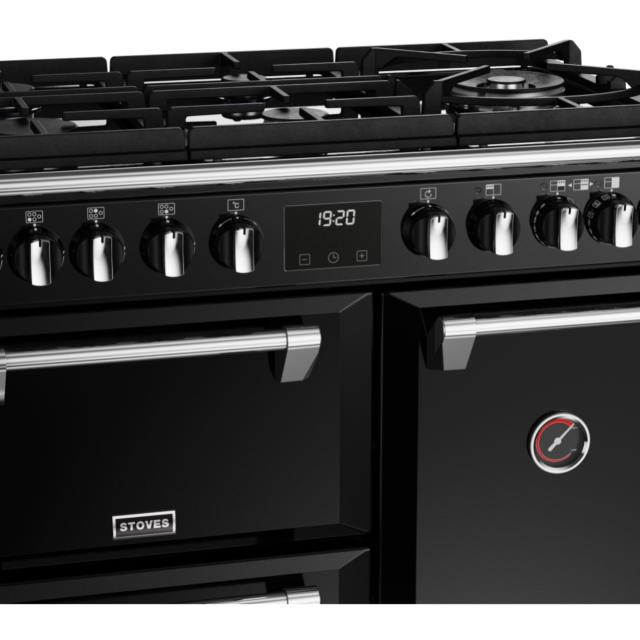 Stoves Richmond Deluxe ST DX RICH D900DF GTG BK 90cm Dual Fuel GTG Range Cooker