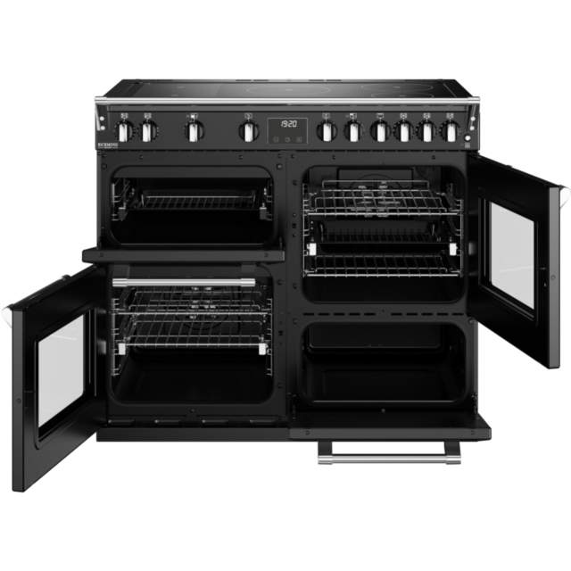 Stoves Richmond Deluxe ST DX RICH D1000Ei RTY BK 100cm Electric Induction (Rotary Control) Range Cooker