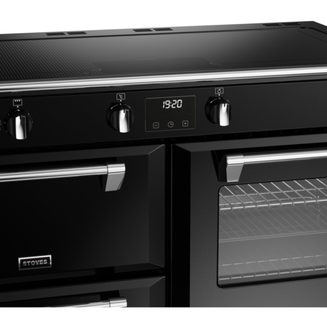 Stoves Richmond Deluxe ST DX RICH D1100Ei ZLS BK 110cm Electric Induction (Zoneless) Range Cooker