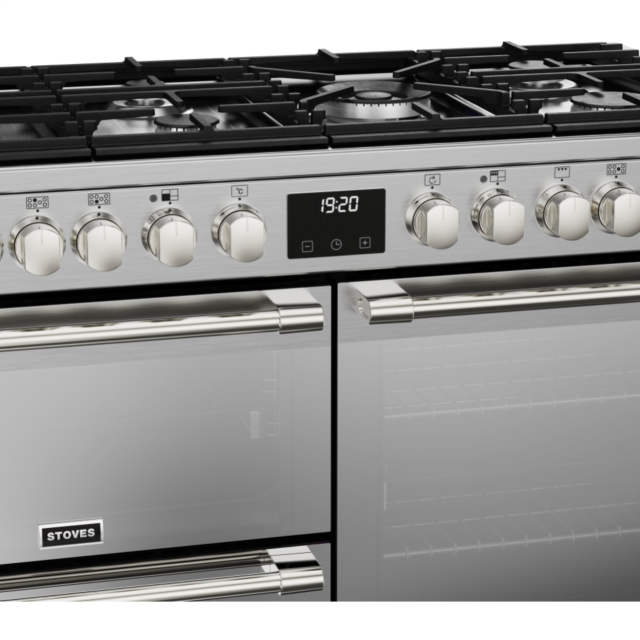 Stoves Sterling Deluxe ST DX STER D1100DF SS 110cm Dual Fuel Range Cooker