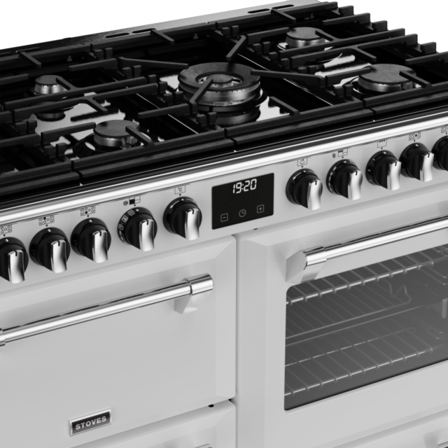 Stoves Richmond Deluxe ST DX RICH D1000DF IWH 100cm Dual Fuel Range Cooker