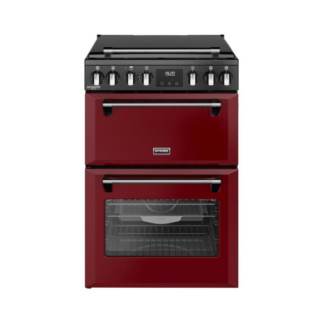 Stoves DX MRA RICH 60DF 60cm Dual Fuel Cooker with Double Oven - Garnet Red