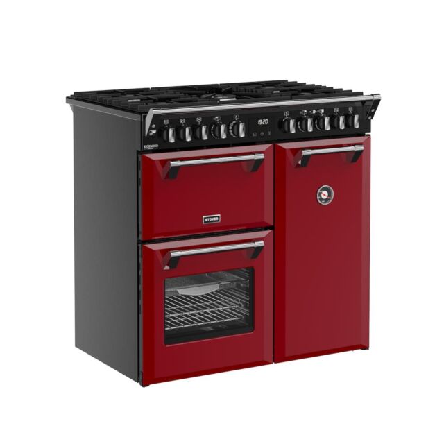 Stoves DX RCA RICH 90DF 90cm Richmond DX Dual Fuel Range Cooker - Garnet Red