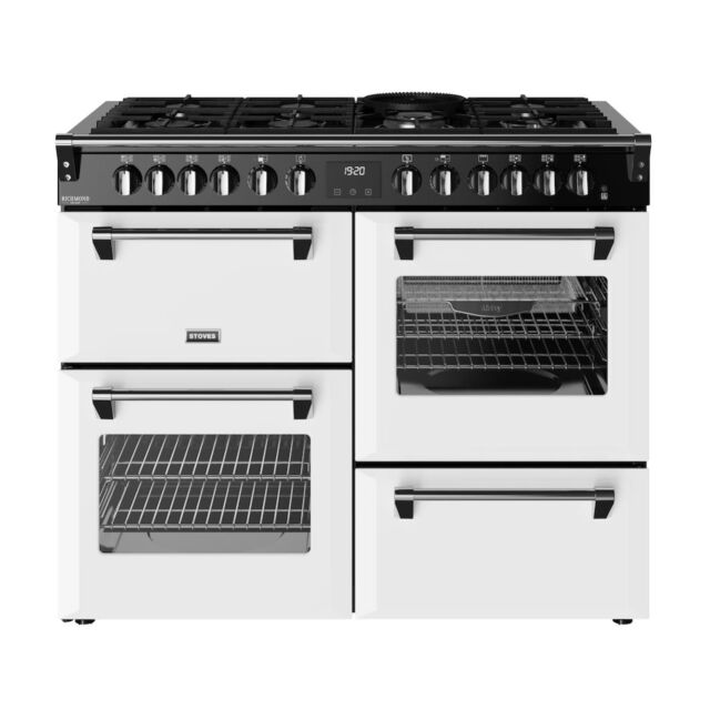 Stoves DX RCA RICH 110DF 110cm Richmond DX Dual Fuel Range Cooker - Ice White