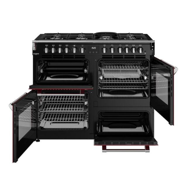 Stoves DX RCA RICH 110DF 110cm Richmond DX Dual Fuel Range Cooker - Garnet Red