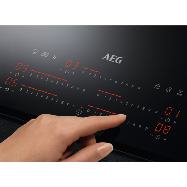 AEG IKE85751FB 6000 MultipleBridge Full Induction Hob with Hob2Hood