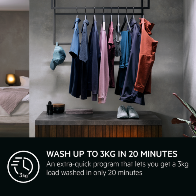 AEG LFR71864B 7000 Series Short Front Loading Full Size 8kg Washing Machine