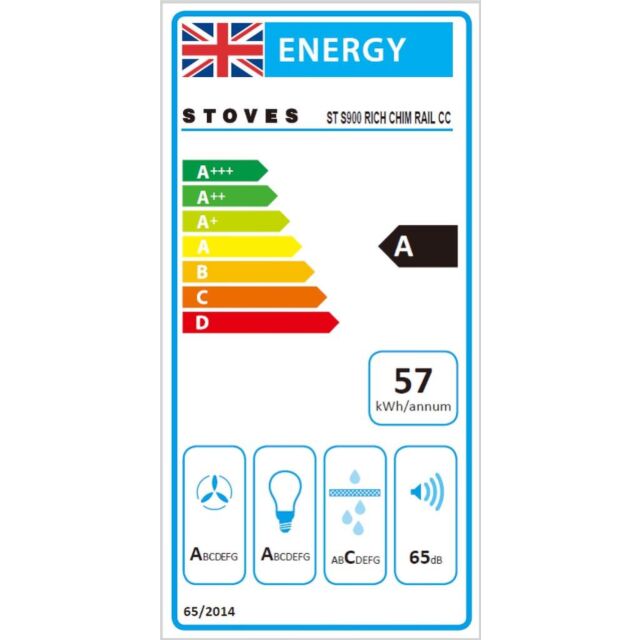Stoves ST S900 RICH CHIM RAIL CC 90cm Hood