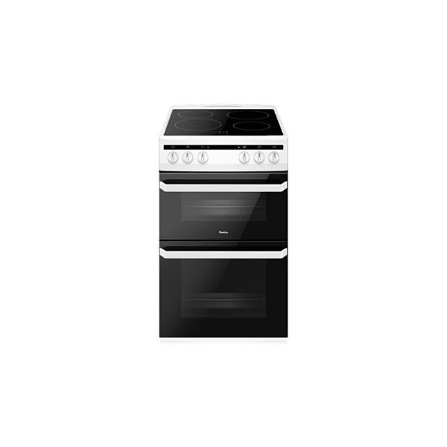 Amica AFC5100WH 50cm Freestanding Electric Twin Cavity with Ceramic Hob