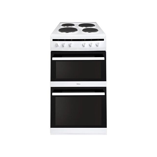 Amica AFS5500WH 50cm Freestanding Electric Double Oven with Electric Hob