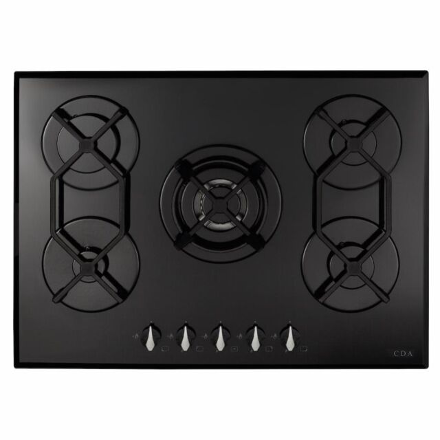 CDA HVG721BL Five Burner Gas On Glass Hob
