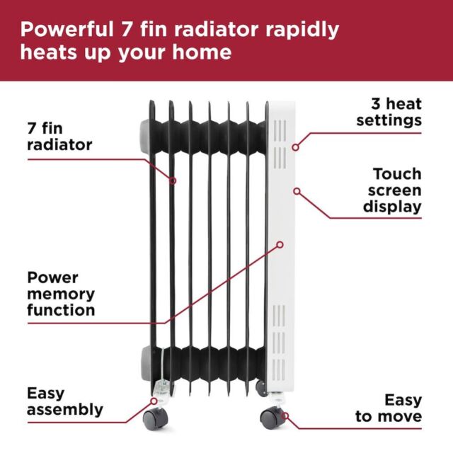 Black & Decker BXRA43011GB 1.5KW Digital Oil Filled Radiator