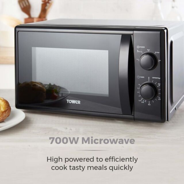 Tower T24034BLK 20 Litre 700W Manual Microwave