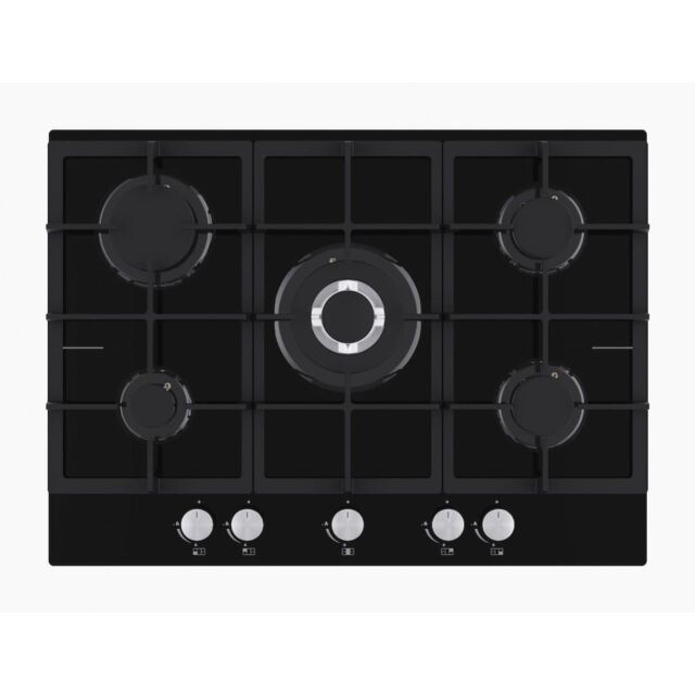 Lifestyle LSGOG70BK 70cm Gas on Glass Hob